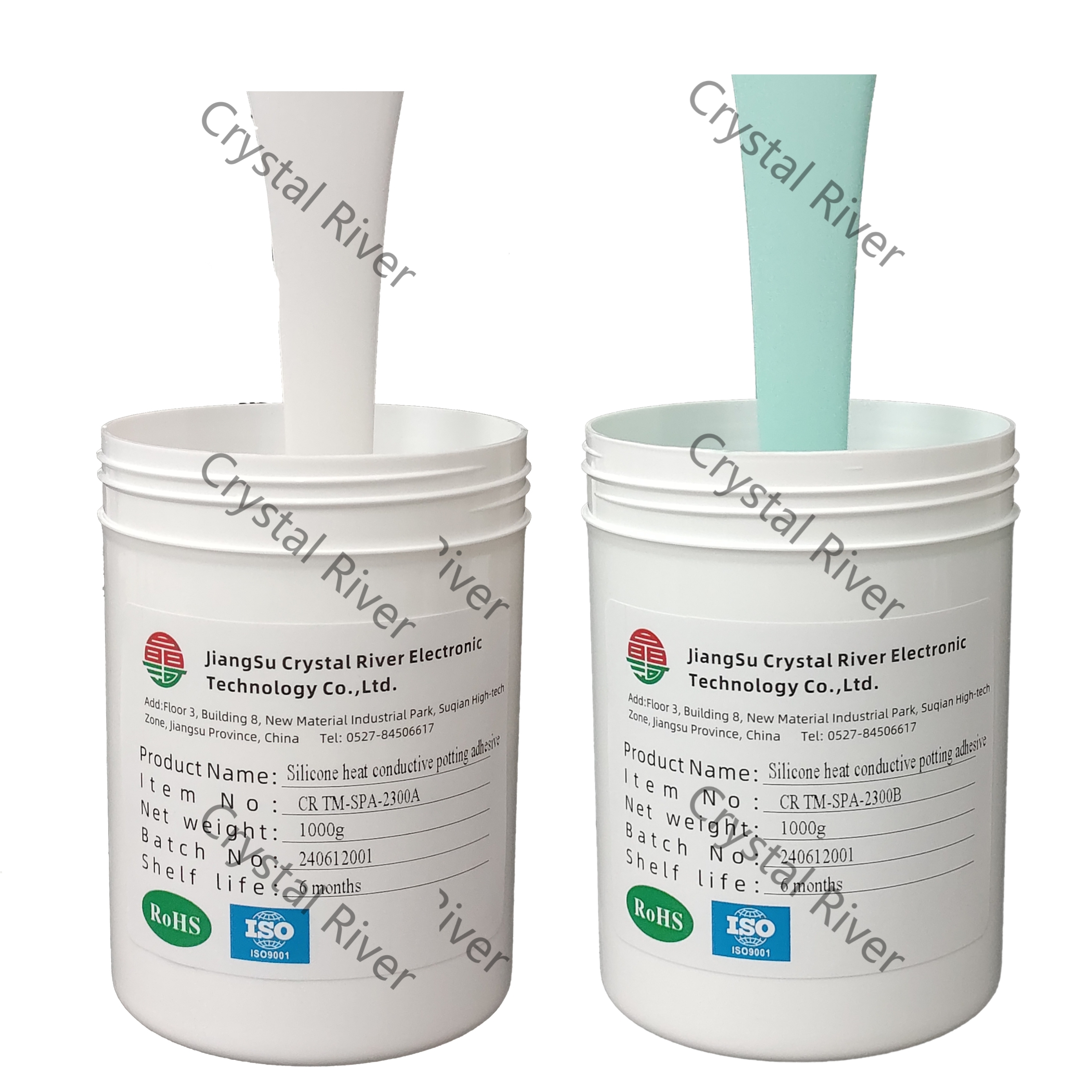 Silicone thermal insulation potting adhesive
